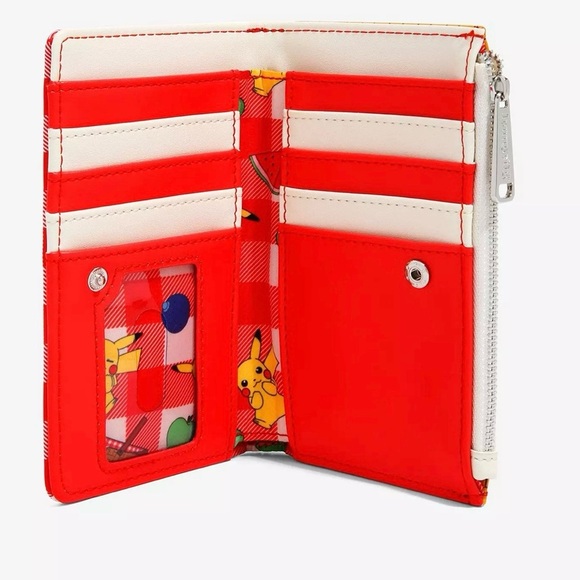 Loungefly Red Checkered Pikachu Picnic Wallet - Picture 3 of 11